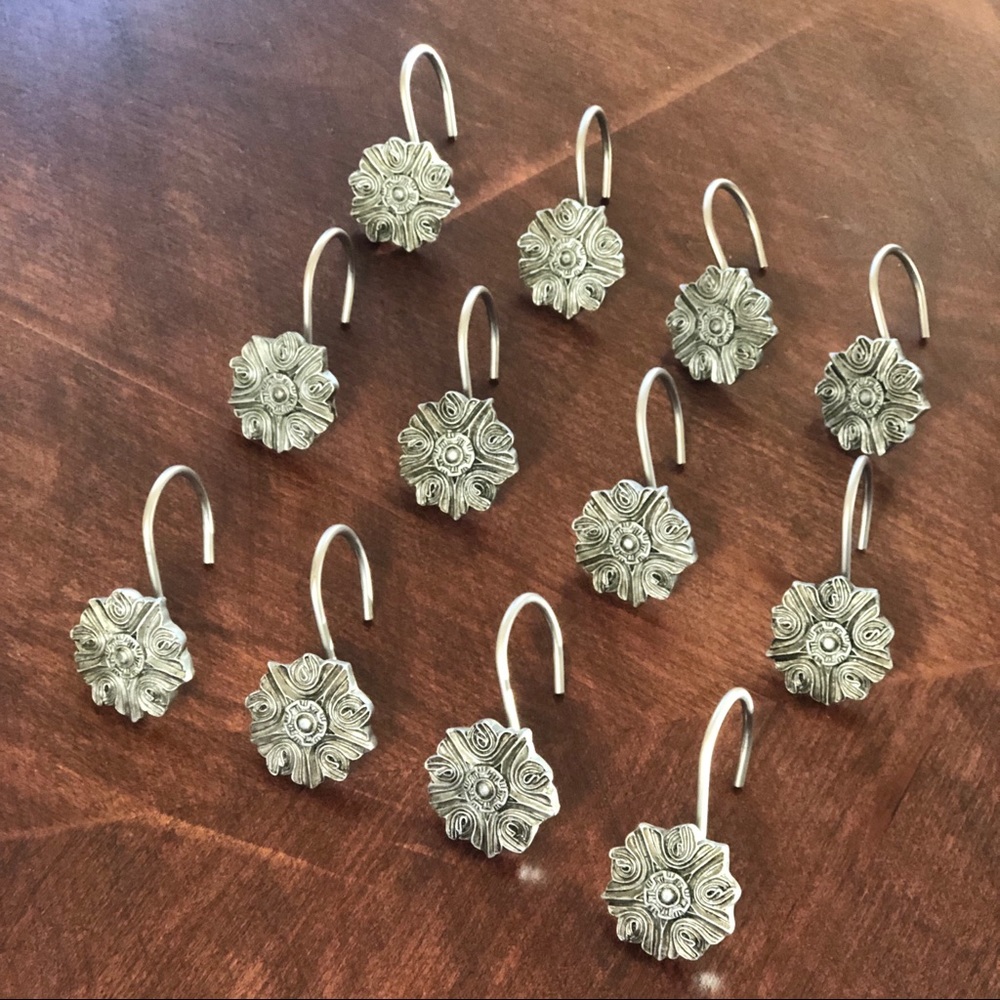 Shower curtain hooks
